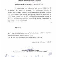 Consepe - Resolução nº 05/2020