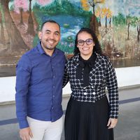 Os pedagogos Ronilson Balbuena e Cálita Martins